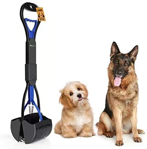 LEADALLWAY Poldable Dog Poop Scooper|24 Inch Long Handle Jaw Pet Pooper Scoopers for Large Small Medium Dogs,Ideal for Grass,Gravel,Yards or Patio Wast-Pick Up 